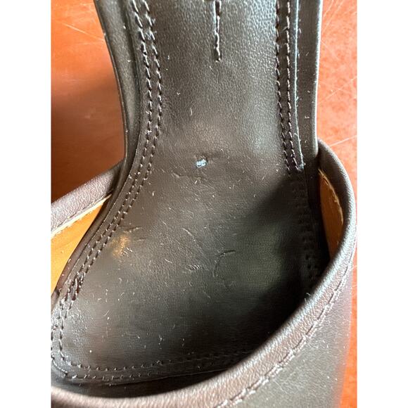 Banana Republic Nicola Wedge Heels 7M Snakeskin Brown Leather - Picture 7 of 9